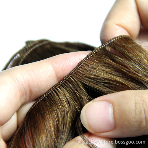 Top Quality hair extension hand tied hand tied indian hair bundles, remy human hand tied weft hair extension